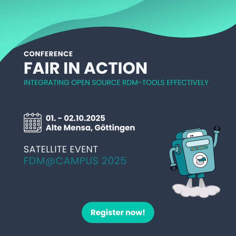 Banner with announcement of FAIR in Action conference 2025