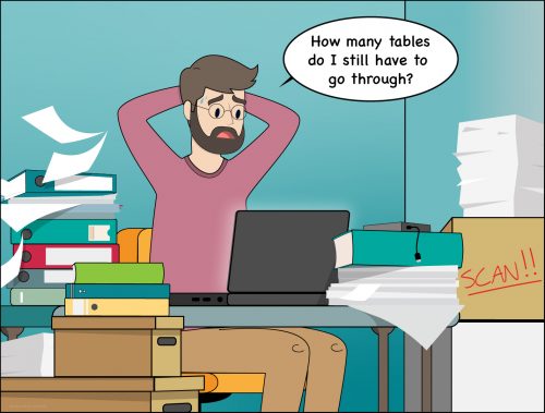 1sceneHELPeng Desperate scientist stuck in data chaos.